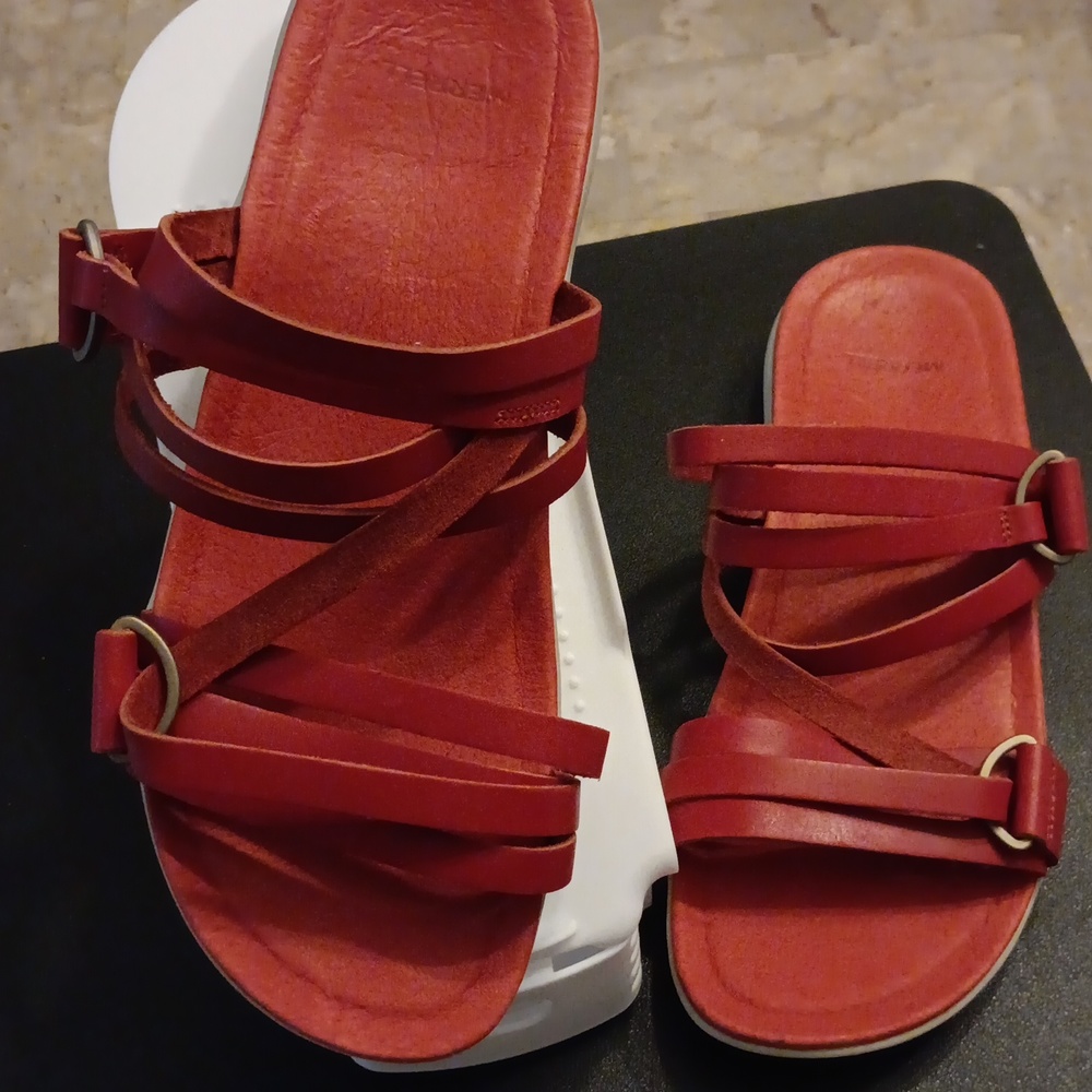 Cute red Merrell sandals size 8